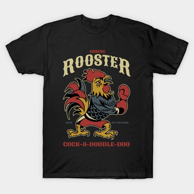 Vintage Rooster The Fighter T-Shirt by KewaleeTee